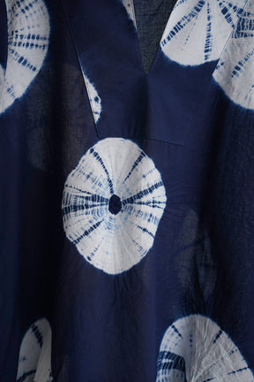 Indigo Shibori Block Print Short Tunic