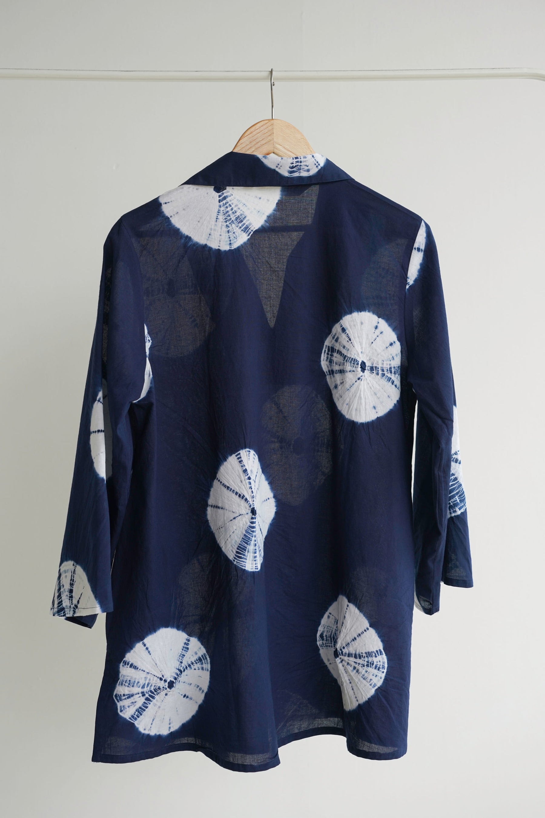 Indigo Shibori Block Print Short Tunic