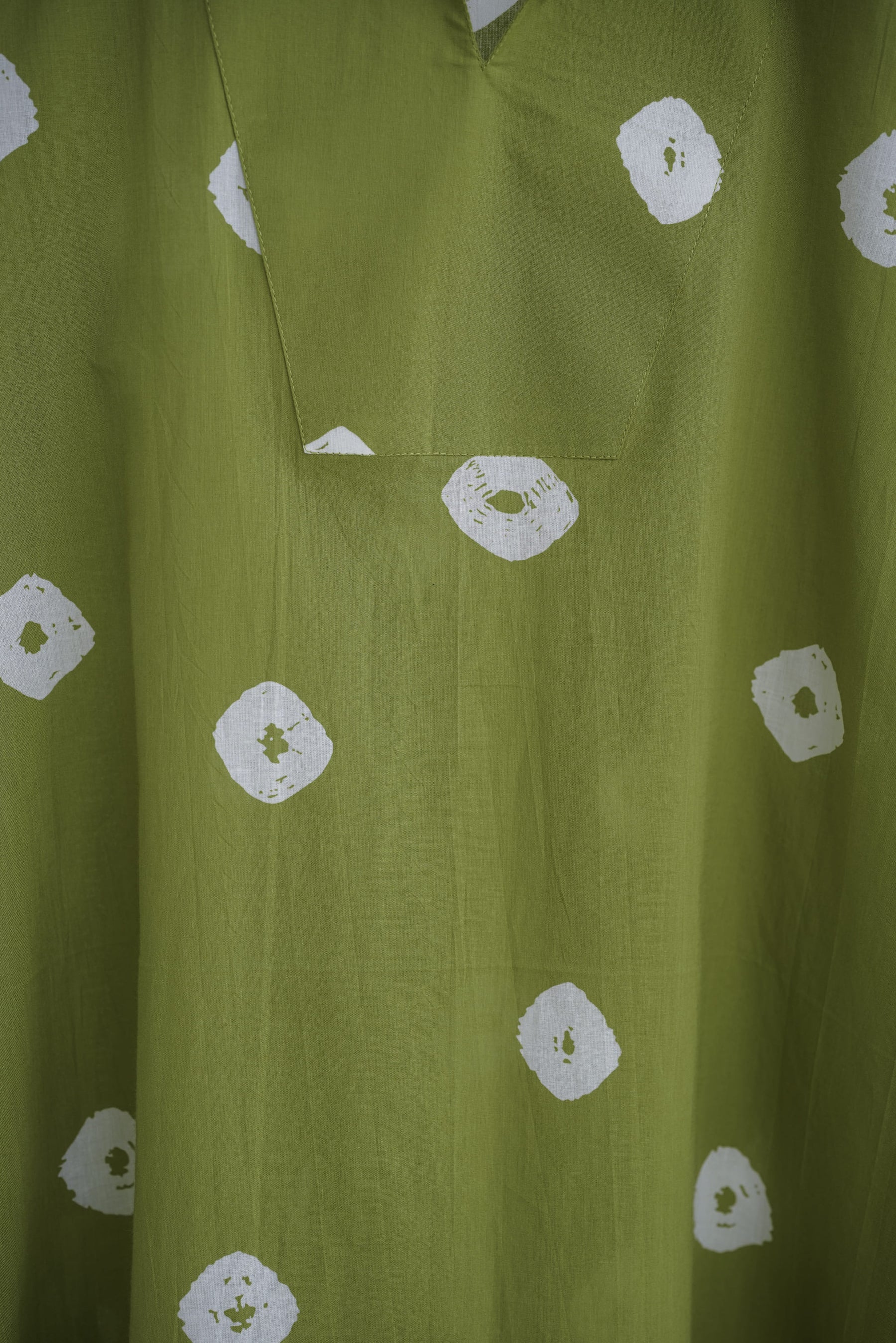 Green Shibori Print Cotton Tunic