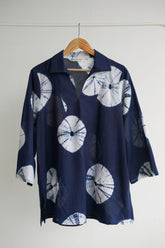 Indigo Shibori Block Print Short Tunic