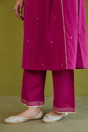 Magenta Sequin-Embellished Co-ord Set - Tara-C-Tara