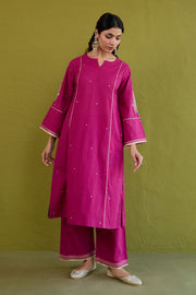 Magenta Sequin-Embellished Co-ord Set
