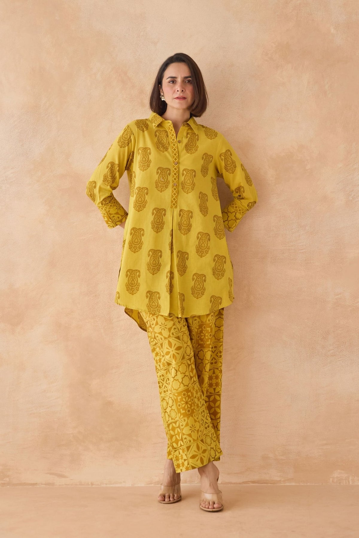 Mustard Paisley Print Co - ord Set - Tara - C - Tara