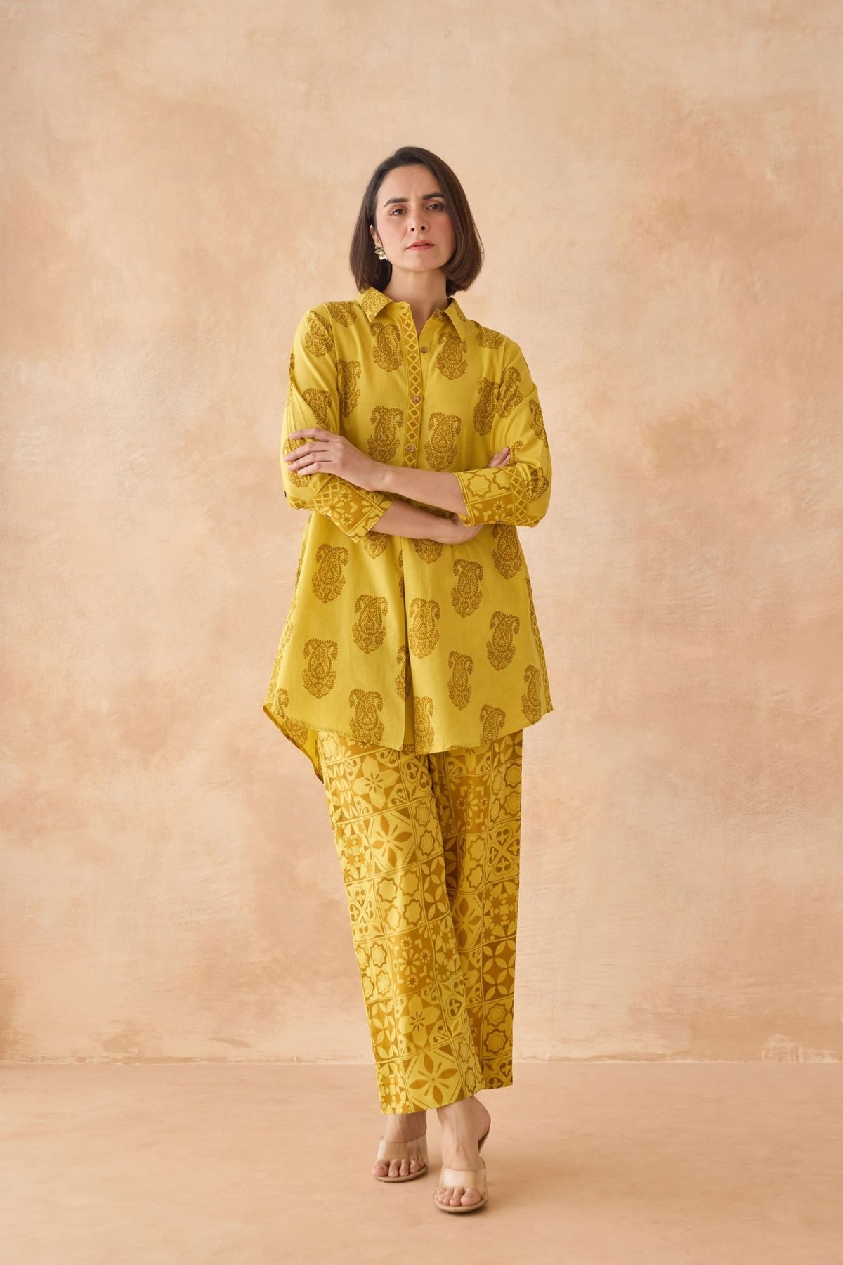 Mustard Paisley Print Co - ord Set - Tara - C - Tara