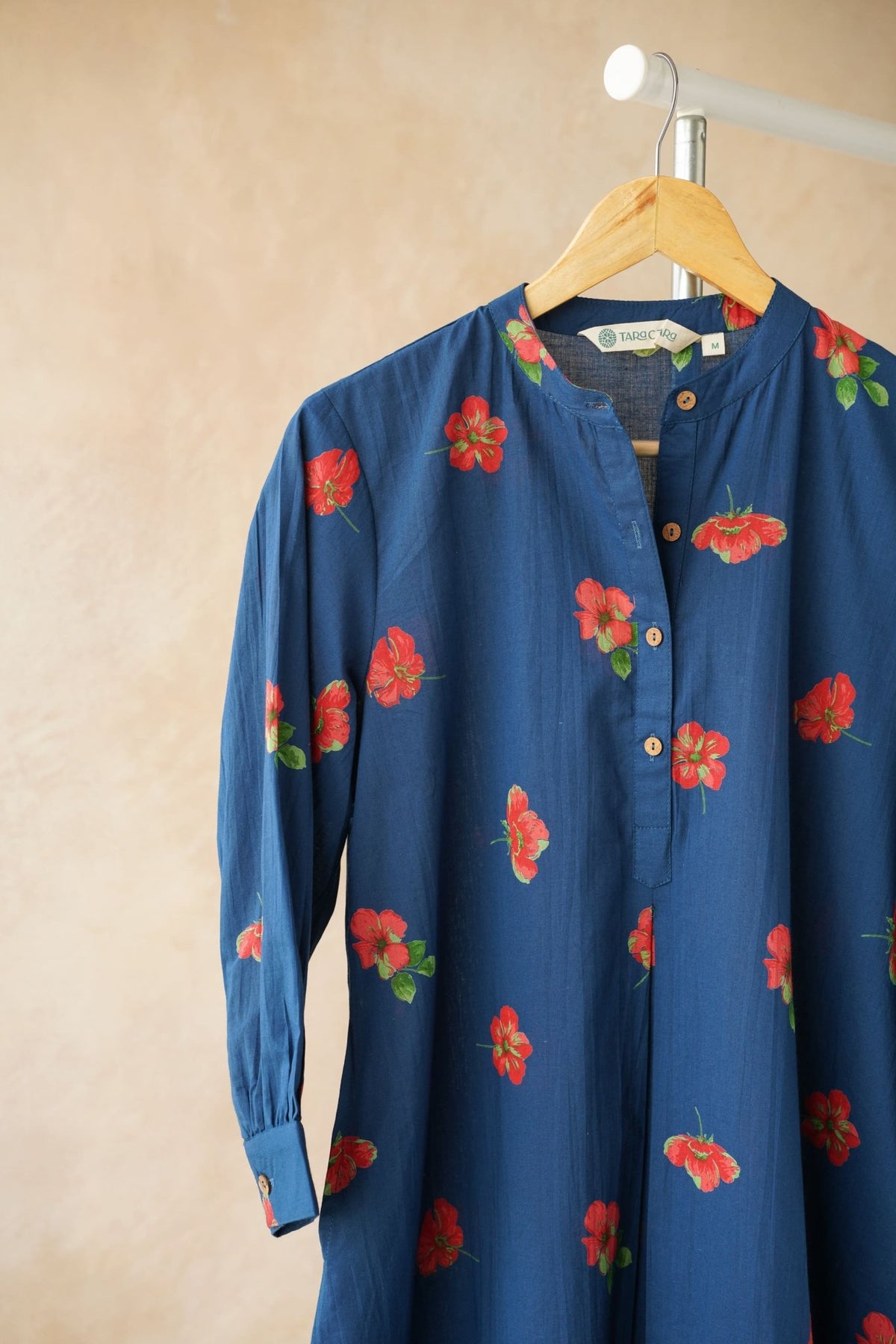 Navy Blue Floral Printed Kurti - Tara - C - Tara