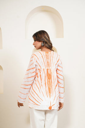 Orange Tie Dye Top - Tara - C - Tara