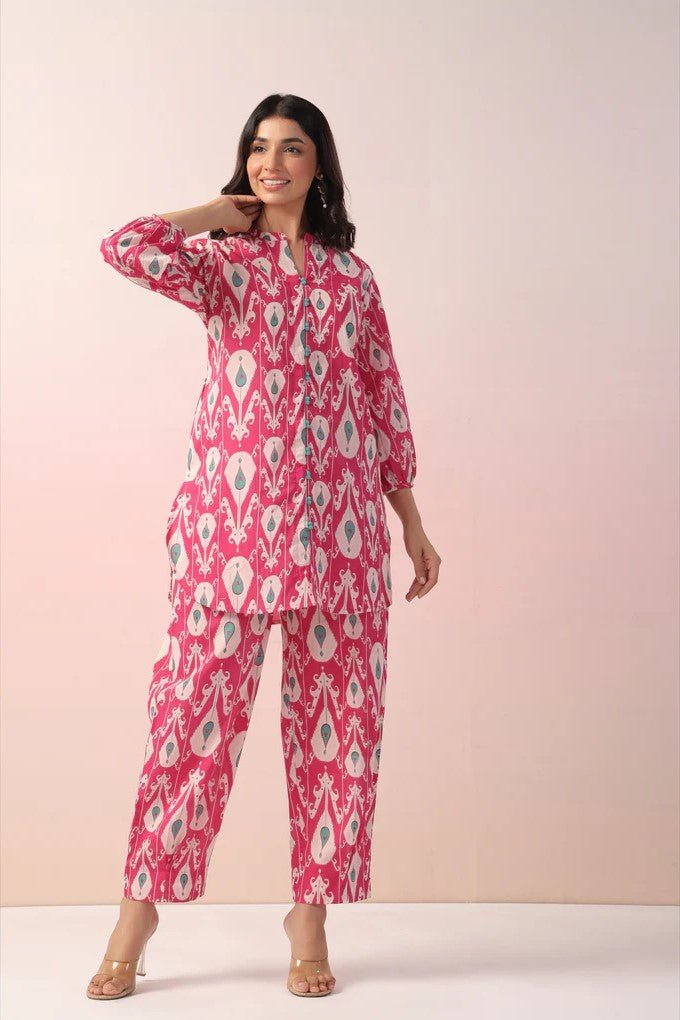 Pink Abstract Printed Co - Ord Set - Tara - C - Tara
