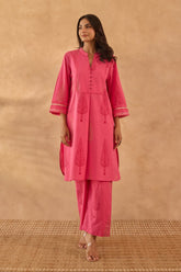 Pink Buta Printed Coord Set - Tara - C - Tara