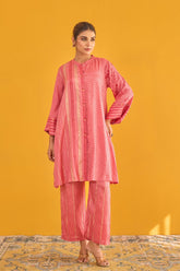 Pink Coral Hand Block Printed Coord Set - Tara - C - Tara