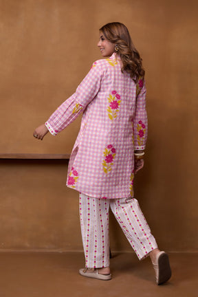 Pink Gingham Floral Co-ord Set - Tara-C-Tara