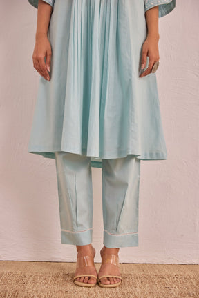 Powder Blue Embroidered Co - ord Set - Tara - C - Tara