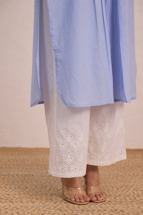 Powder Blue Pintuck Embellished Co - ord Set - Tara - C - Tara