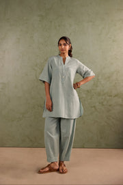 Powder Green Linen Blend Co-ord Set