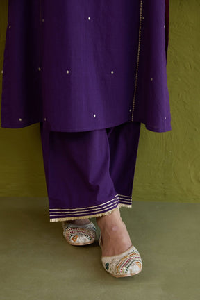 Purple Sequin-Embellished Co-ord Set - Tara-C-Tara