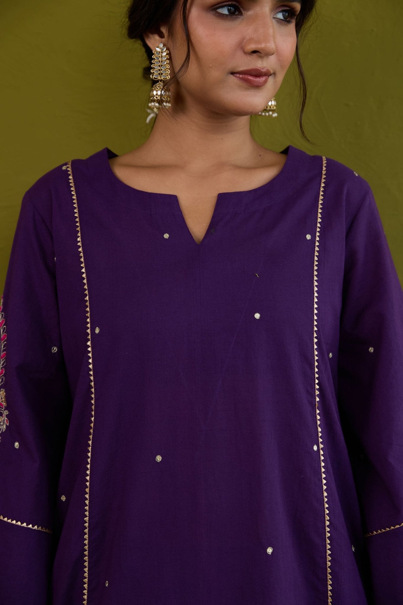Purple Sequin-Embellished Co-ord Set - Tara-C-Tara