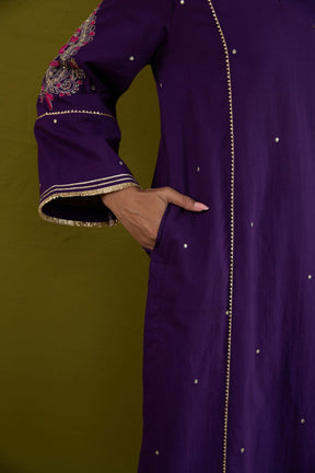 Purple Sequin-Embellished Co-ord Set - Tara-C-Tara