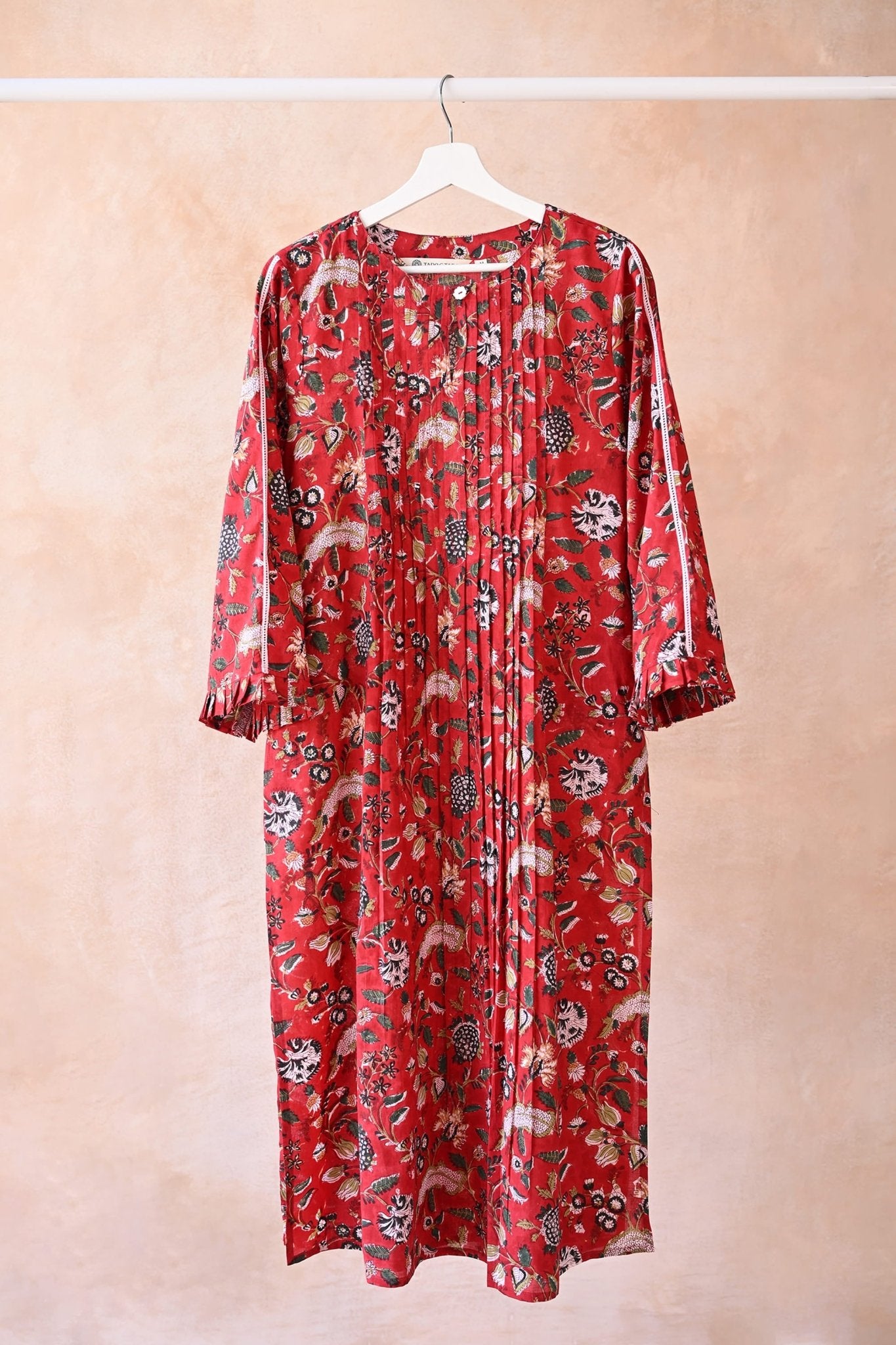 Red Floral Printed Kurta - Tara - C - Tara