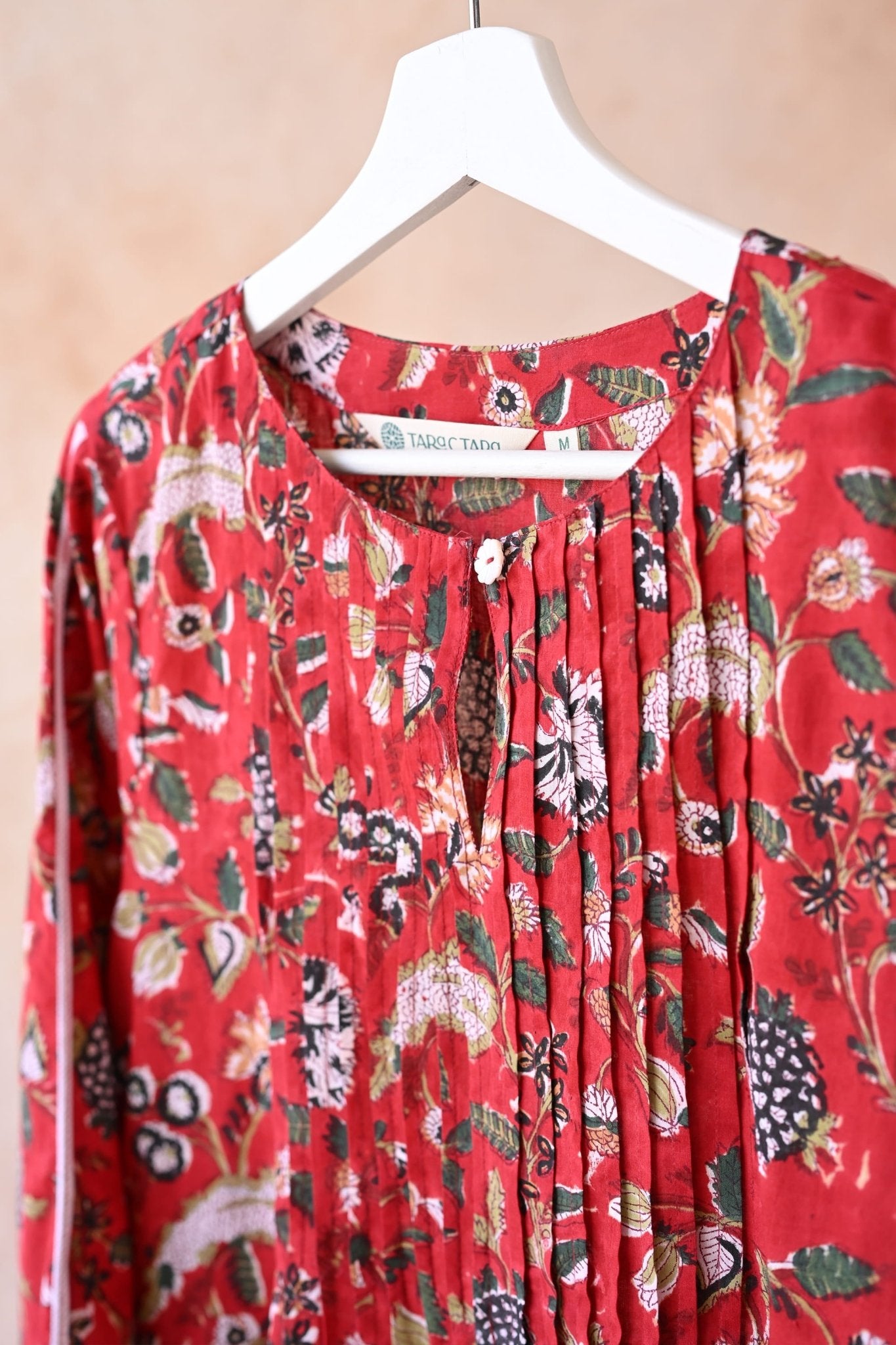 Red Floral Printed Kurta - Tara - C - Tara