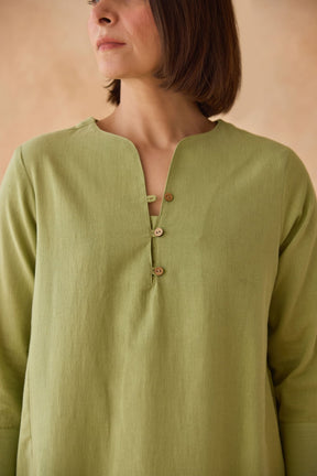 Sage Green Co - ord Set with Embroidered Patiala Salwar - Tara - C - Tara