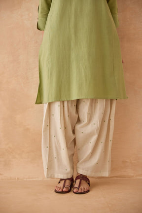 Sage Green Co - ord Set with Embroidered Patiala Salwar - Tara - C - Tara