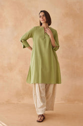 Sage Green Co - ord Set with Embroidered Patiala Salwar - Tara - C - Tara
