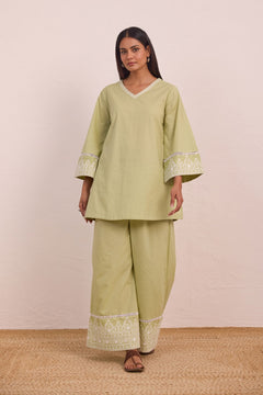 Sage Green Embroidered Co-ord Set