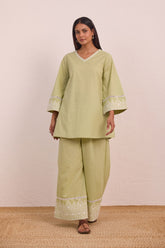 Sage Green Embroidered Co - ord Set - Tara - C - Tara