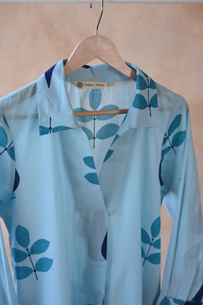 Serene Sky Botanical Print Kurta - Tara - C - Tara