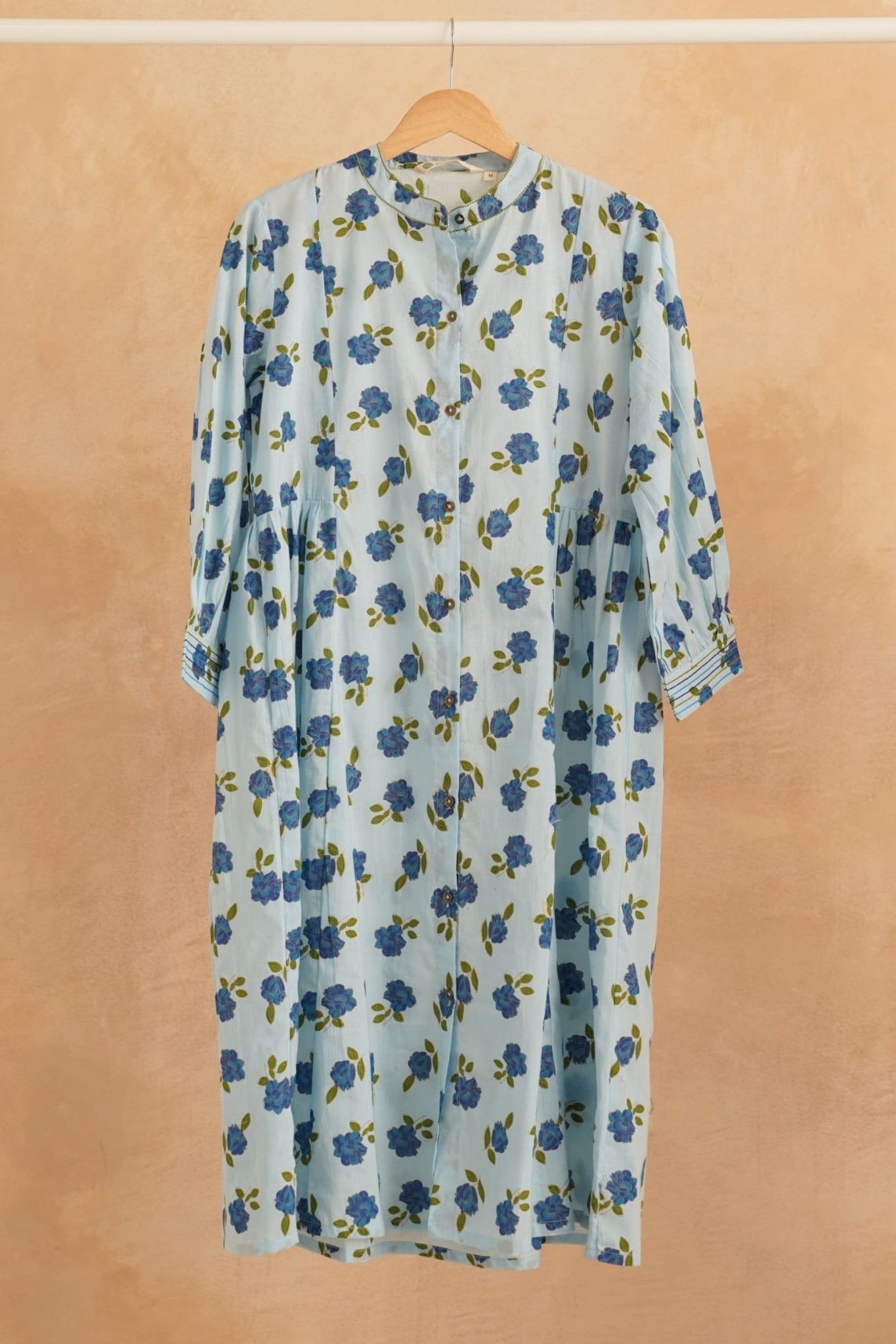 Sky Blue Floral Printed Kurta - Tara - C - Tara