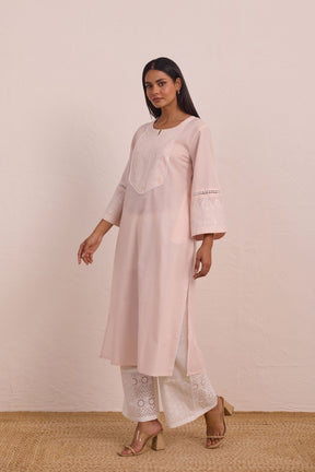 Soft Pink Embroidered Co - ord Set - Tara - C - Tara