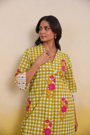 Sunshine Gingham Printed Co - ord Set - Tara - C - Tara