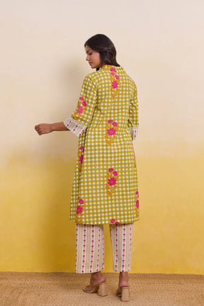 Sunshine Gingham Printed Co - ord Set - Tara - C - Tara