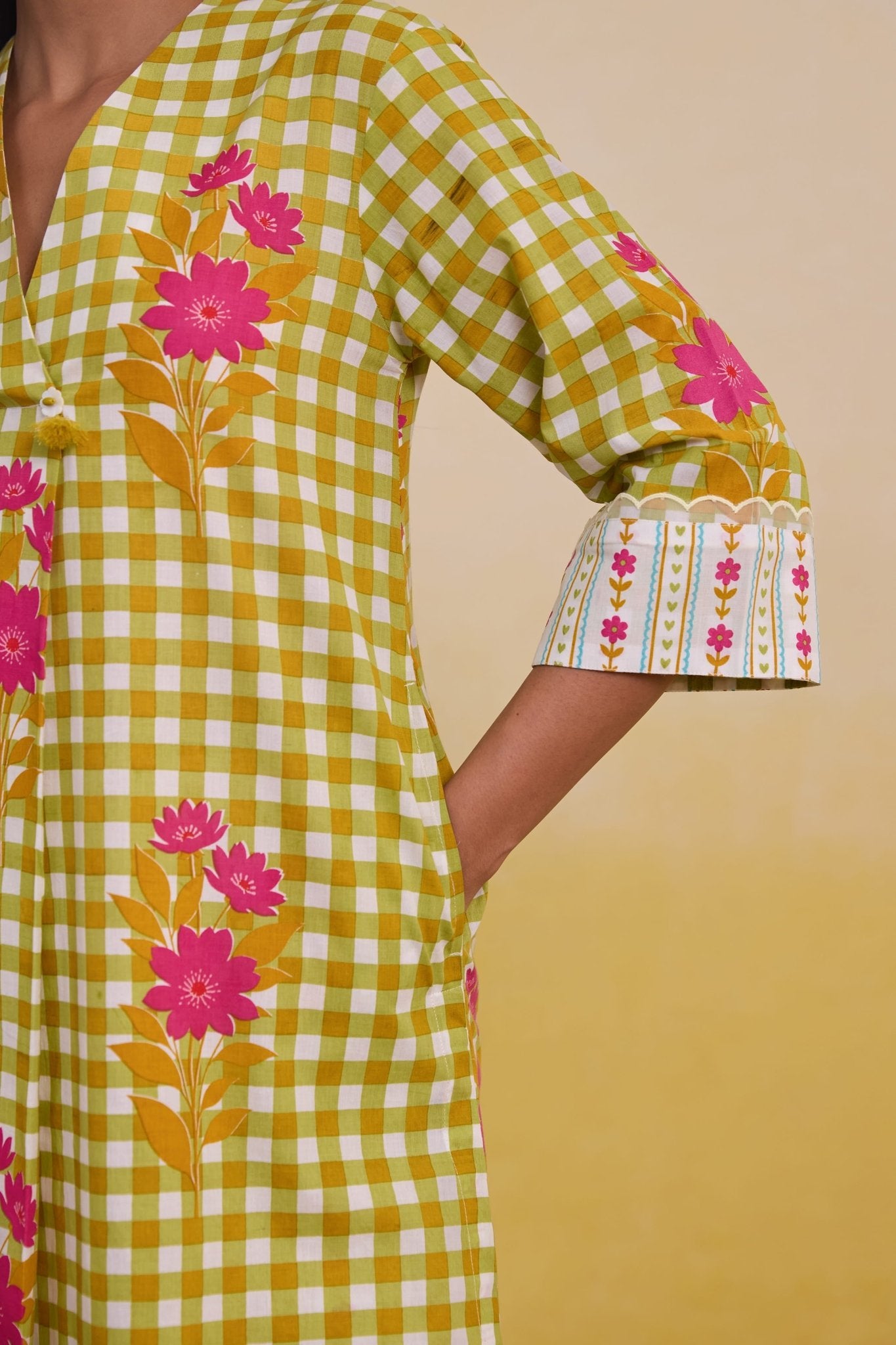 Sunshine Gingham Printed Co - ord Set - Tara - C - Tara