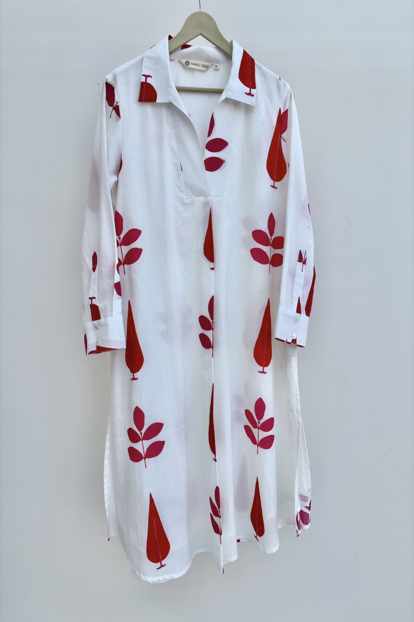 White Botanical Print Kurta - Tara - C - Tara