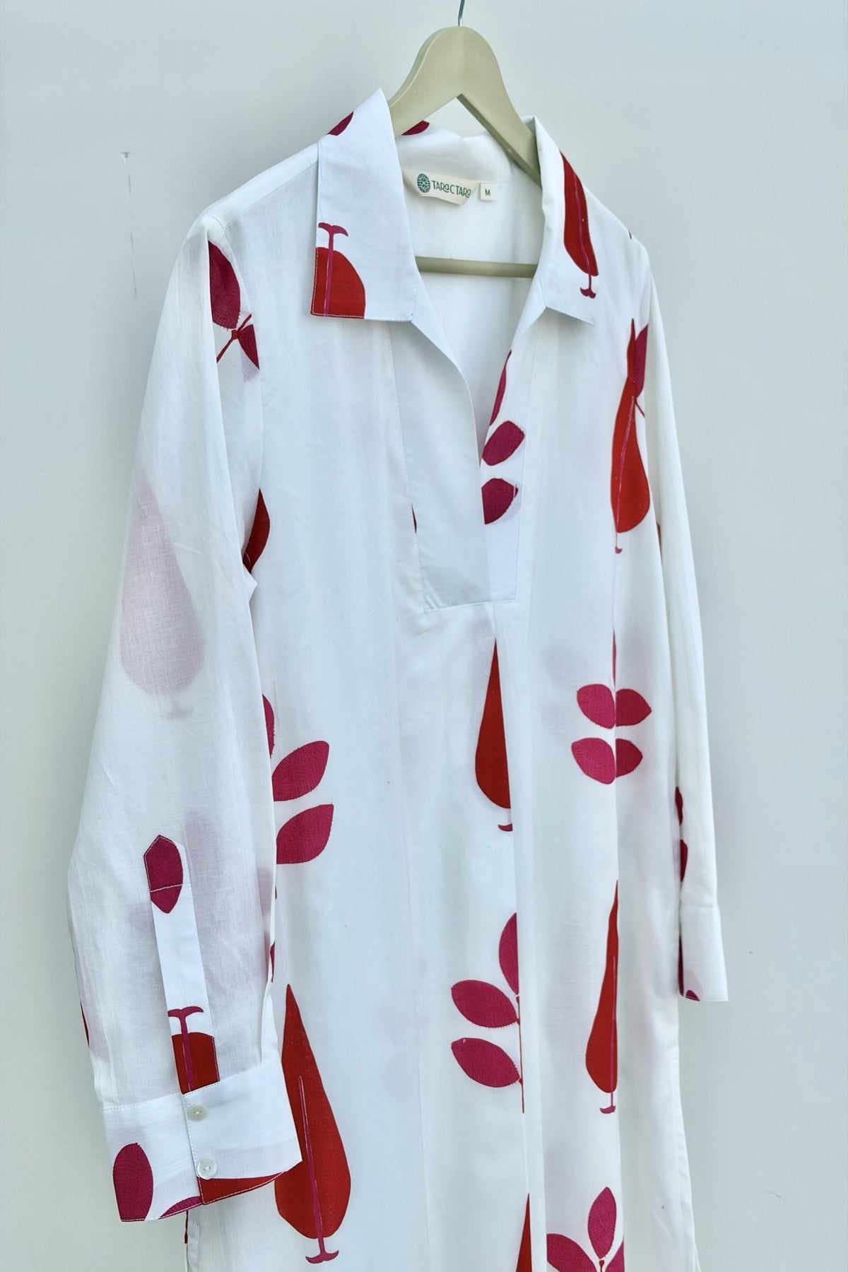 White Botanical Print Kurta - Tara - C - Tara