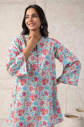 White - Pink Floral Printed Co - ord Set - Tara - C - Tara