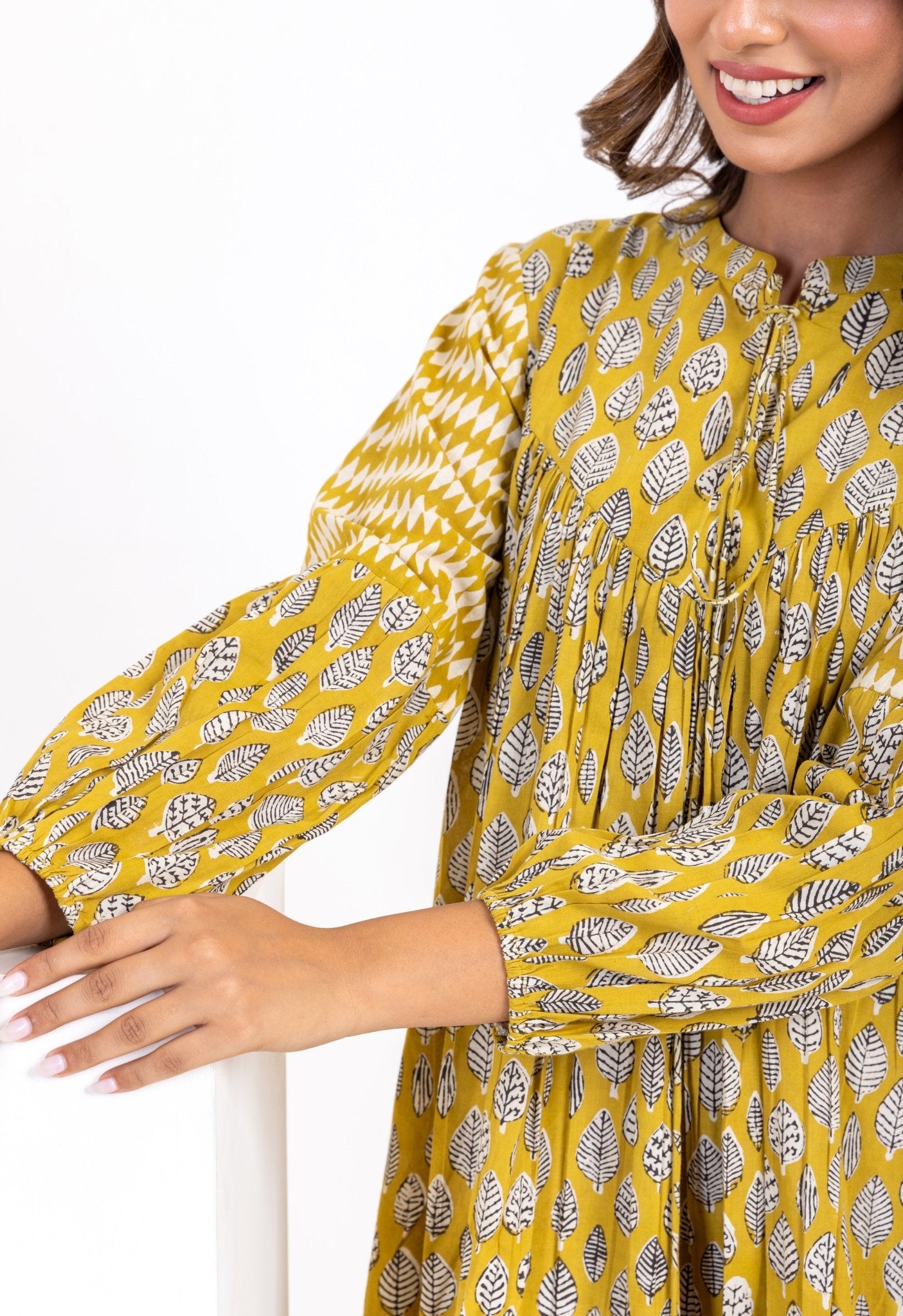 Bagru Hand Block Printed Short dress - Tara-C-Tara