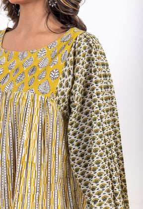 Bagru Hand block Printed Short dress - Tara-C-Tara