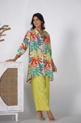 Multi Color Floral Digital Printed Co-ord Set - Tara-C-Tara