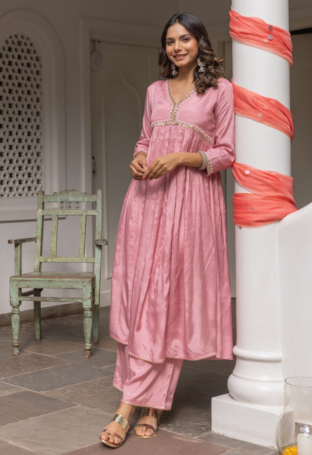 Royal Export Women's Anarkali Solid Salwar Suit Set : Amazon.in: Fashion