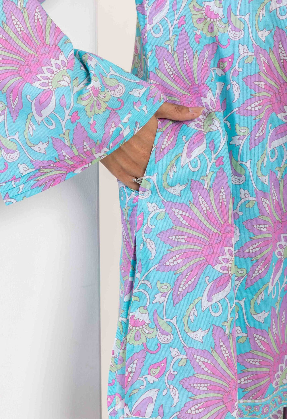 Turquoise Pink Floral Co-ord Set